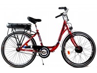 Электровелосипед A002 LIDO 26 колесо 36В 350Вт 12Ач с LCD пультом управления красный
